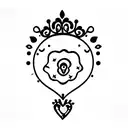 Tiara Princess tattoo design idea