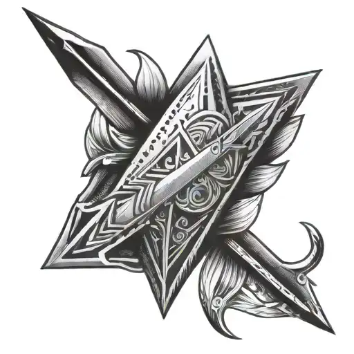 an arrow head tattoo design idea