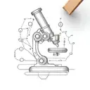 microscope surrounded by dna tattoo design idea