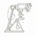 microscope surrounded by dna tattoo design idea
