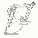 microscope surrounded by dna tattoo design idea