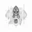 the numbers '5:46' tattoo design idea