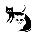 ghost cat in hell tattoo design idea