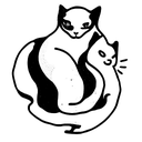 ghost cat in hell tattoo design idea