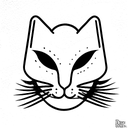 ghost cat in hell tattoo design idea