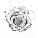 Rose Beach Sweet tattoo design idea