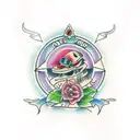 stack of books tattoo design idea