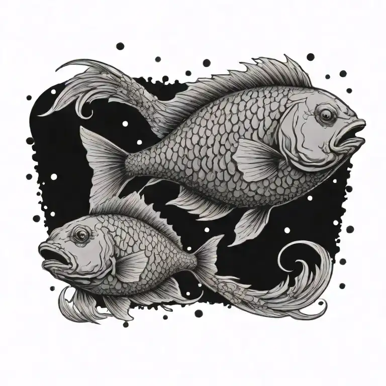 virgo women pisces fish tattoo design idea