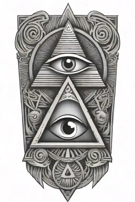 egyptian all seeing eye  tattoo design idea