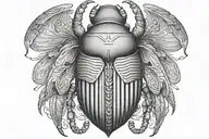 scarab beetle  tattoo design idea