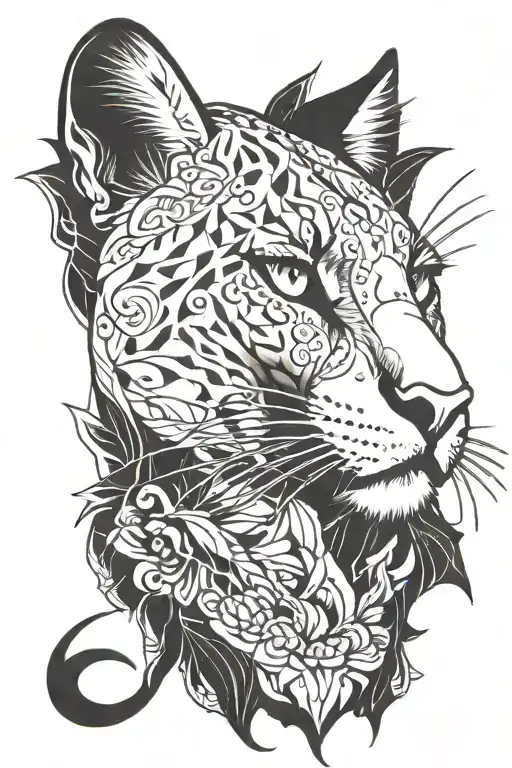 puma tattoo design idea
