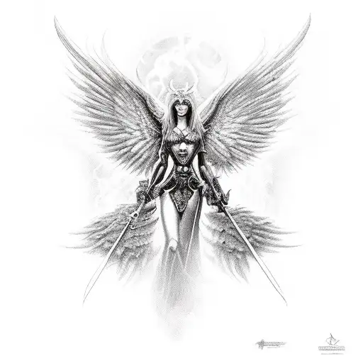 angels vs demons war tattoos