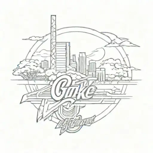 Oklahoma outline with Oklahoma State University logo and Oklahoma City Thunder logo involved tattoo design idea