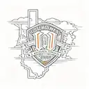 Oklahoma outline with Oklahoma State University logo and Oklahoma City Thunder logo involved tattoo design idea