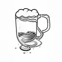  glass of beer tattoo design idea