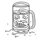  glass of beer tattoo design idea