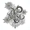 Aayush name tattoo tattoo design idea