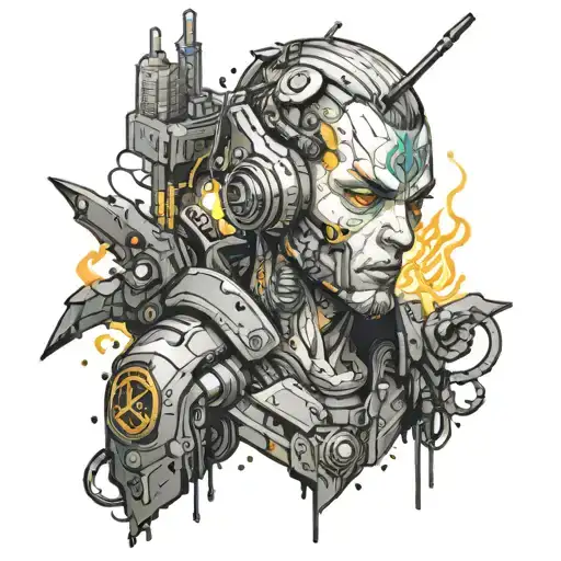 Cyberpunk Edgerunners tattoo design idea
