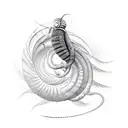 dune worm frank herbert tattoo design idea