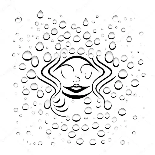 Raindrops forming a beautiful dance pose tattoo design idea