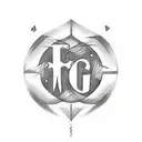 Create a sketch-style tattoo that represents the love for your children. Incorporate the initials U and G along with a symbol that signifies their high abilities, such as zebras. tattoo design idea