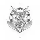 Create a sketch-style tattoo that represents the love for your children. Incorporate the initials U and G along with a symbol that signifies their high abilities, such as zebras. tattoo design idea