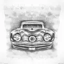 old car tattoo design idea