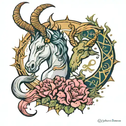 capricorn and cancer tattoo design idea
