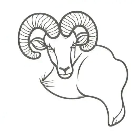 a simple white inked Aries tattoo no ram on hand  tattoo design idea