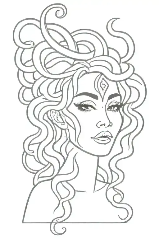 Medusa from the masked singer  tattoo design idea