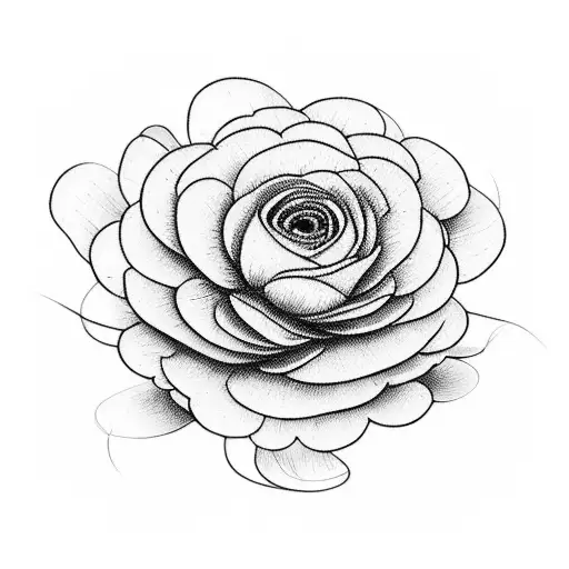 two small ranunculus flower tattoo design idea