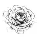 two small ranunculus flower tattoo design idea