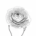 two small ranunculus flower tattoo design idea