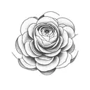 two small ranunculus flower tattoo design idea