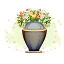 vase tattoo design idea