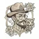 Nathaniel, boy, son  tattoo design idea