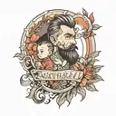 Nathaniel, boy, son  tattoo design idea
