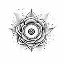 dark flowe magic wizard tattoo design idea