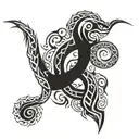 fire snake tattoo design idea