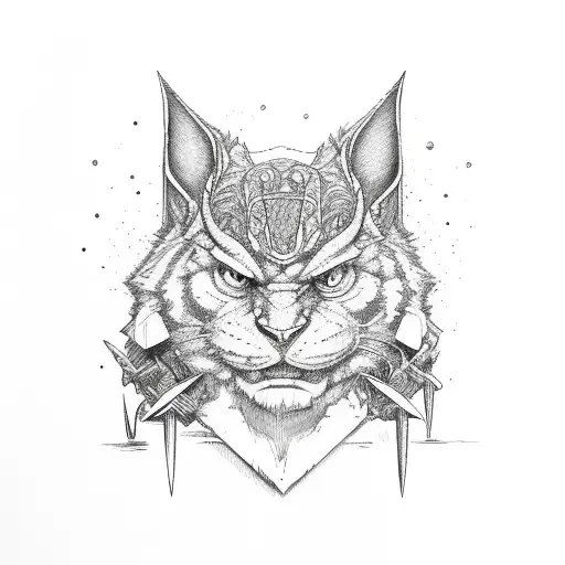 forked stick scout tattoo design idea