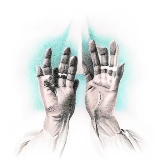 mirror hands escape trying  tattoo design idea
