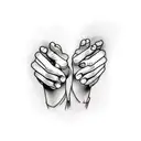 mirror hands escape trying  tattoo design idea