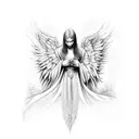 angel at renaissance  tattoo design idea