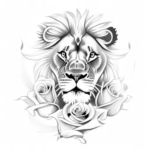 Lion Rose Tattoo men | Alien tattoo, Unique animal tattoos, Lion and rose  tattoo