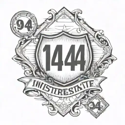 interstate 94 sign tattoo design idea