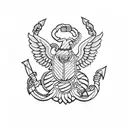 Marine Corps emblem with a twist tattoo design idea