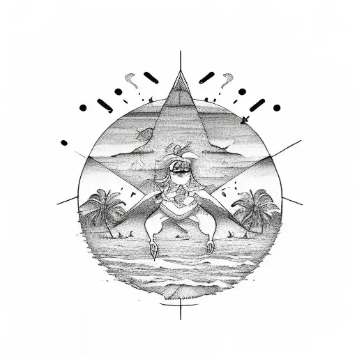 the words "give yourself a reason" with a beach theme tattoo design idea