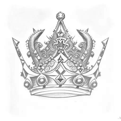 Celta crown on top of the name Alana tattoo design idea