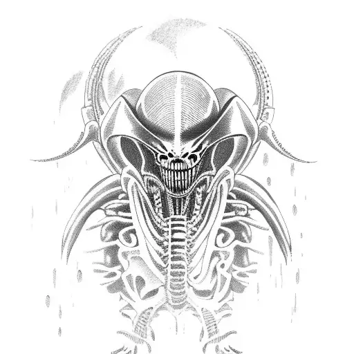 xenomorph tattoo design idea