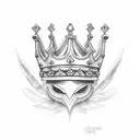 Celta crown on top of the name Alana tattoo design idea